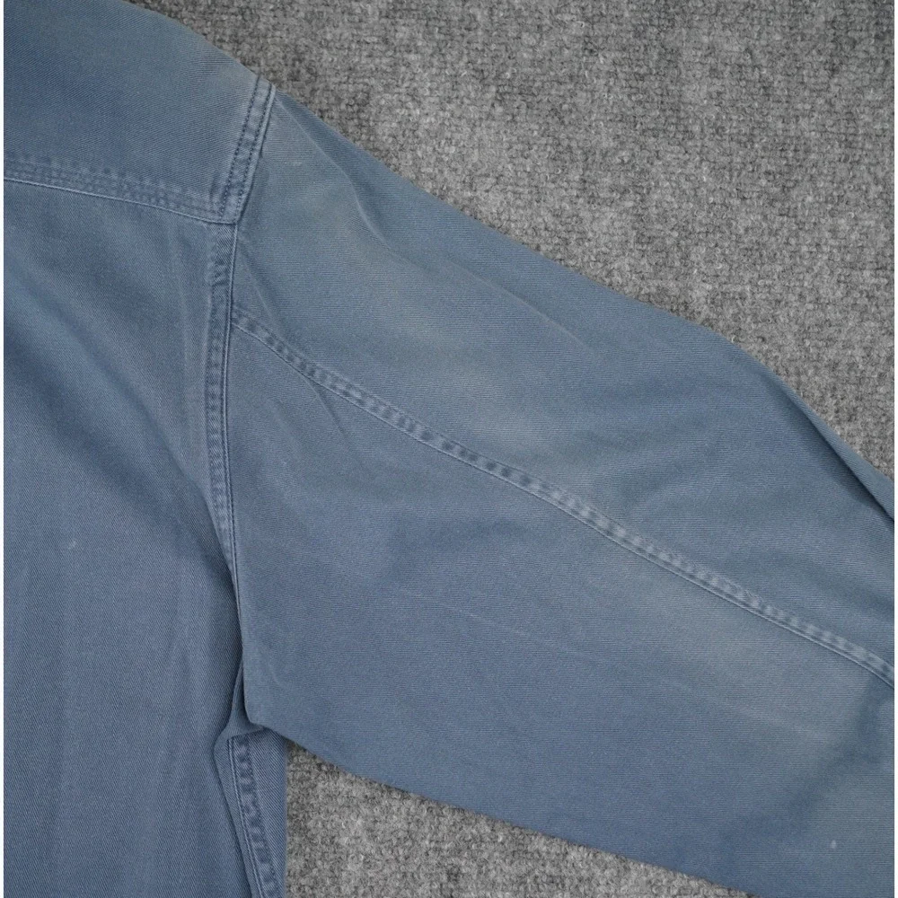 Banana Republic Button Down Shirt Mens M Blue BR Chino Cotton Long Sleeve Pocket